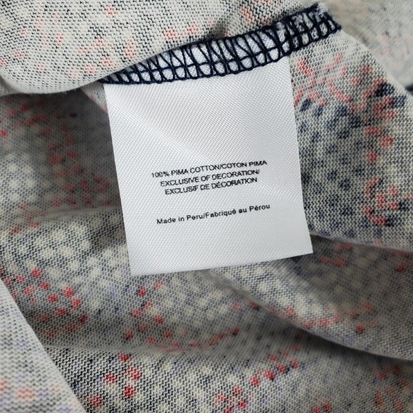 Tory Burch Dahlia Dress Size M Long Sleeve Navy Floral Drop Waist Pima Cotton - Picture 8 of 11